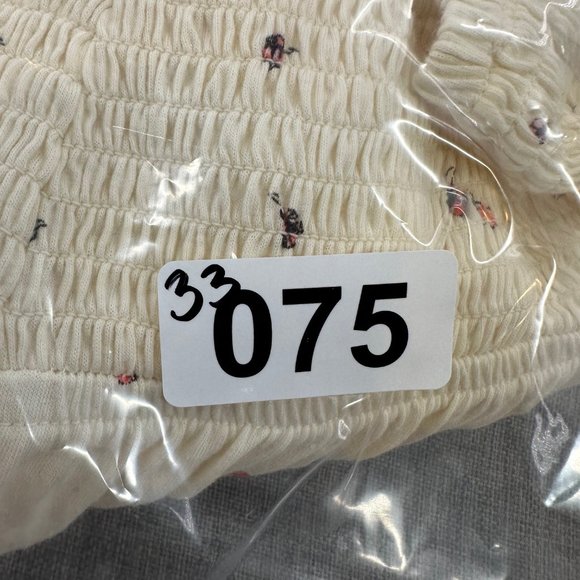 New, Arizona Jean Co Crop Top Long Sleeve X-Large Junior Ivory Floral MSRP $34‎ - Picture 12 of 12